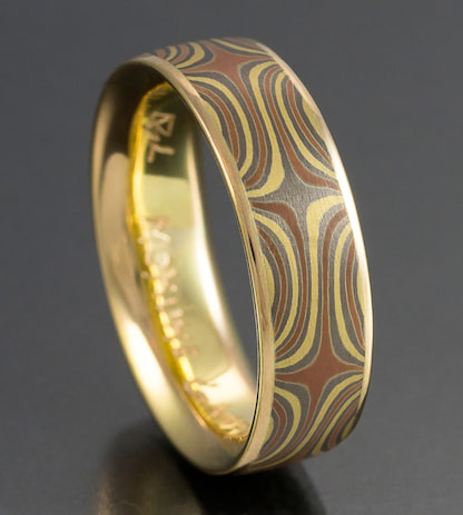 Damasco wedding rings - Mokume Gane technique